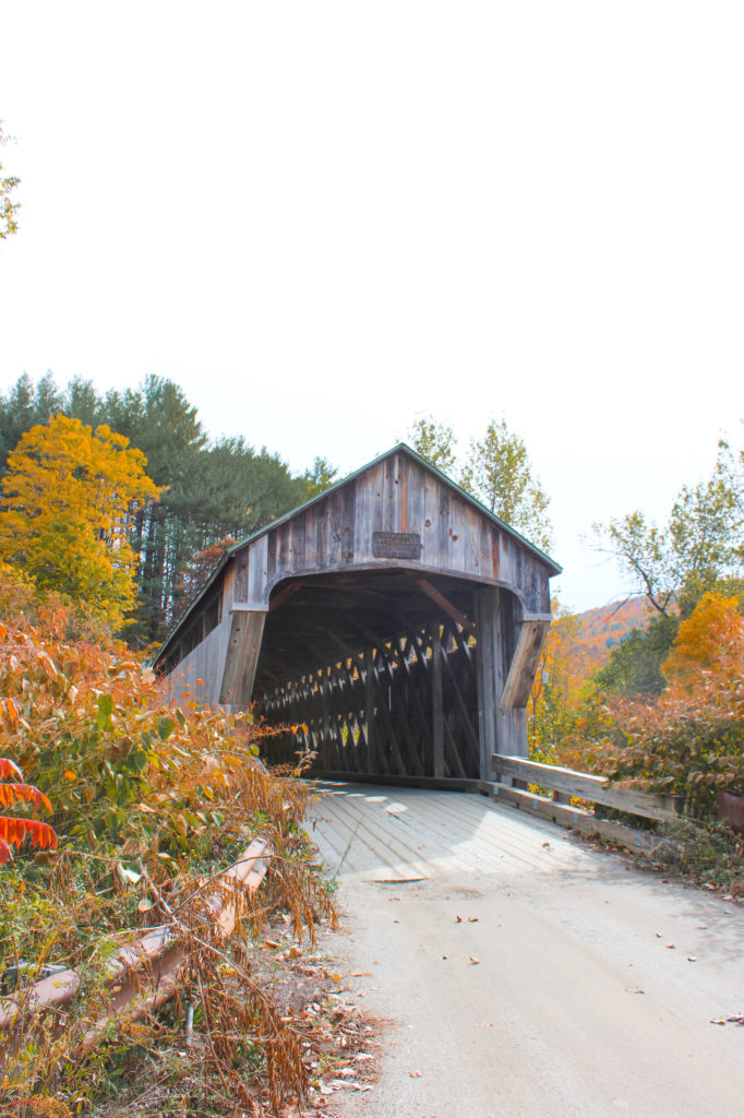 covered bridge in Vermont New England travels autumn style inherited