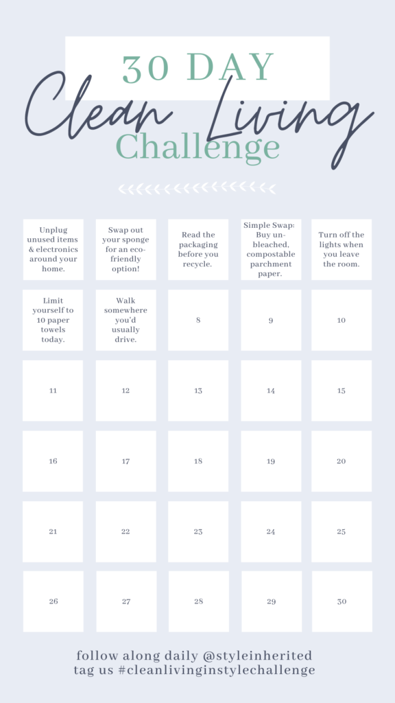 30 Day Clean Living Challenge