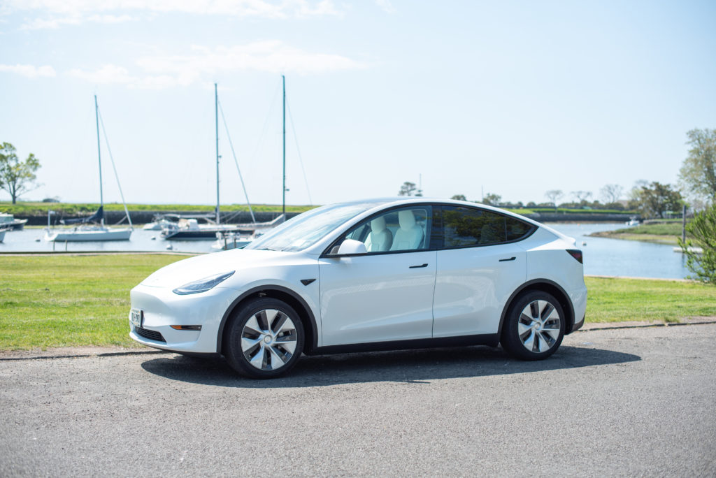 White Tesla 2021 Model Y Southport, Connecticut Fairfield County